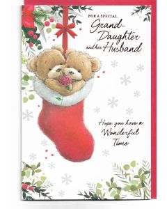 Granddaughter and Her Husband Christmas Card. 23x15cm (9x6 Inches)