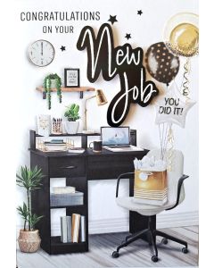 Congratulations On Your New Job You Did It Card. 19x13cm
