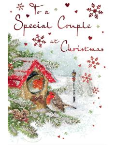 For A Special Couple At Christmas Card. 23x15cm (9x6 Inches)                              