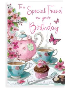 Special Friend On Your Birthday Card. 23x15cm (9x6 Inches)