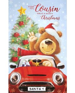 For You Cousin Have A Happy Christmas Card. 23x15cm (9x6 Inches)