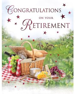 Congratulations On Your Retirement Card. 8x6 Inches (19x13cm)