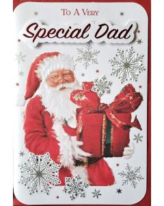 To A Very Special Dad Christmas Card. 23x15cm (8x6 Inches)