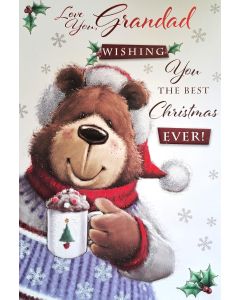 Love You Grandad. Wishing You The Best Christmas Ever. 23x15cm (9x6 Inches)