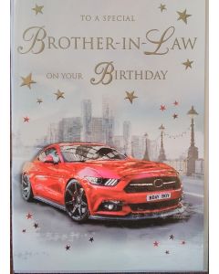 To A Special Brother-in-Law. Medium Birthday Card  23x15 cm (6x9 Inches)